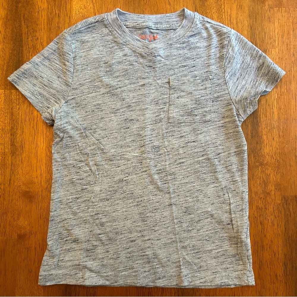 Heather Blue V-Neck Tee | Cat & Jack | Boys XS (4/5)